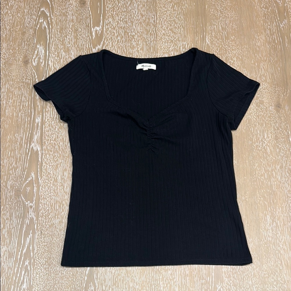 Madewell ribbed vneck tee